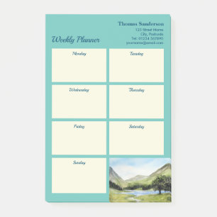 Notas Post-it® Planner semanal Lago Buttermere Cumbria Inglaterra