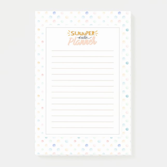 Notas Post-it® Planner Super Cute (Anverso)