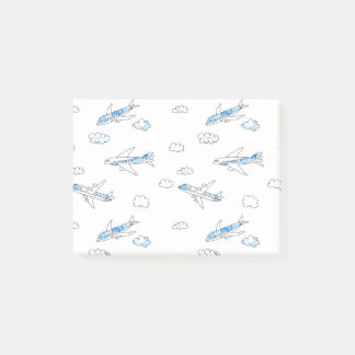 Notas Post-it® plano aéreo de garabatos