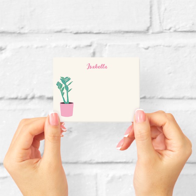 Notas Post-it® Planta de interior rosa y verde (Subido por el creador)