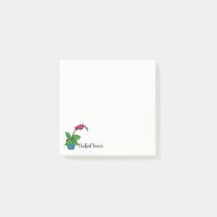 Notas Post-it® Planta de la orquídea de la acuarela en pote