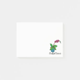 Notas Post-it® Planta Orquídea De Acuarela En Bella Caca