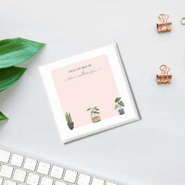 Notas Post-it® Plantas en macetas boho de la mesa de P personaliz