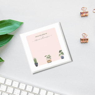 Notas Post-it® Plantas en macetas boho de la mesa de P personaliz