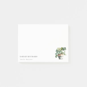 Notas Post-it® Plantas Potted Leafy House Watercolor Botánico