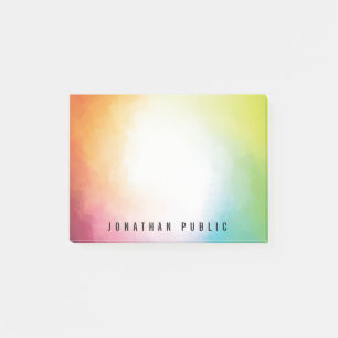 Notas Post-it® Plantilla de arte abstracto de color moderno perso