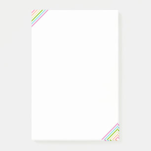 Notas Post-it® Plantilla de banda de colores de tendencia amarill