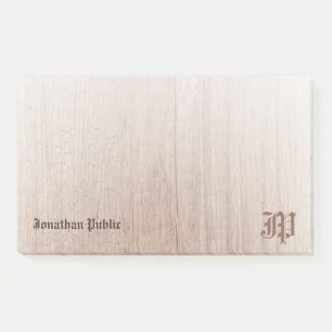 Notas Post-it® Plantilla de monograma caligrafiado con aspecto de