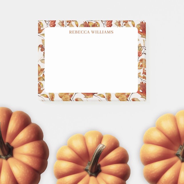 Notas Post-it® Plantilla de nombre de Naranja de Acción de Gracia (Subido por el creador)