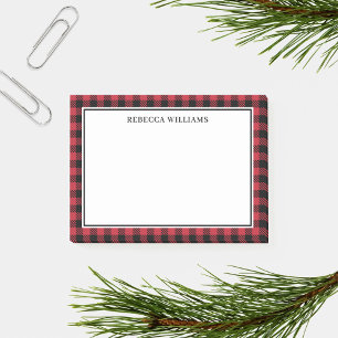 Notas Post-it® Plantilla de nombres rojos y negros con relleno de