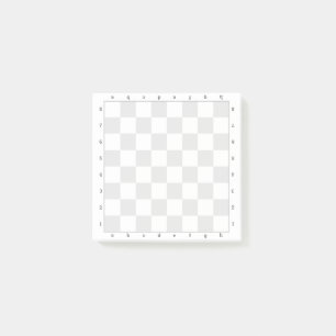 Notas Post-it® Plantilla de tablero de ajedrez gris claro