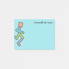 Notas Post-it® Plantilla de texto de ejecución divertida y colori