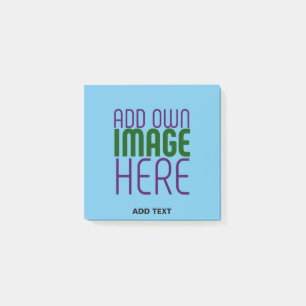 NOTAS POST-IT® PLANTILLA DE TEXTO DE IMAGEN AZUL MODERNA EDITABLE