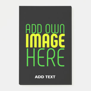 NOTAS POST-IT® PLANTILLA DE TEXTO DE IMAGEN NEGRA SENCILLA EDITAB