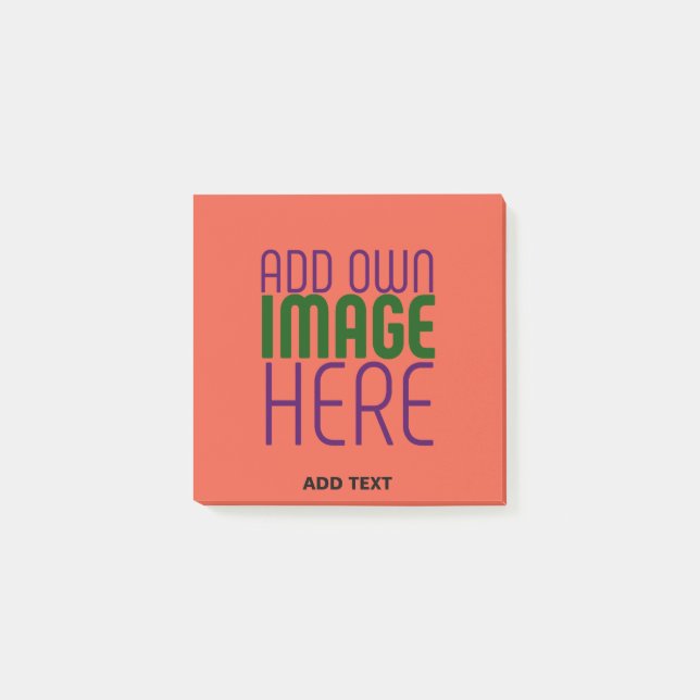 NOTAS POST-IT® PLANTILLA DE TEXTO DE IMAGEN ROJA MODERNA EDITABLE (Anverso)