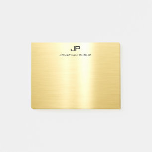 Notas Post-it® Plantilla Gold Trendy Diseño elegante moderno y s