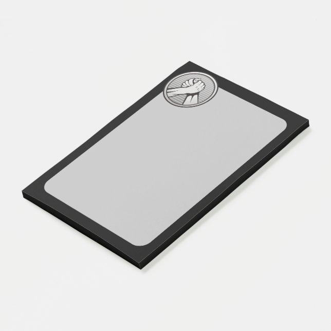 Notas Post-it® Plata de lucha de brazos (En perspectiva)