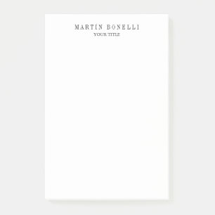 Notas Post-it® Plata delgada profesional negro y blanco