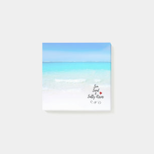 Notas Post-it® Playa tropical de arena y sal solar