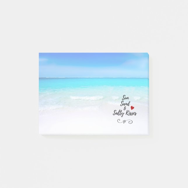 Notas Post-it® Playa tropical de arena y sal solar (Anverso)