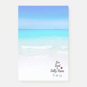 Notas Post-it® Playa tropical de arena y sal solar