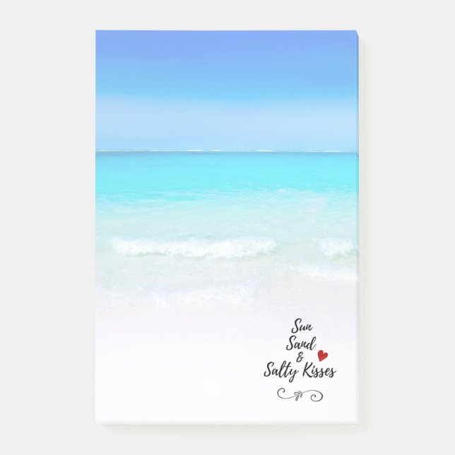 Notas Post-it® Playa tropical de arena y sal solar (Anverso)