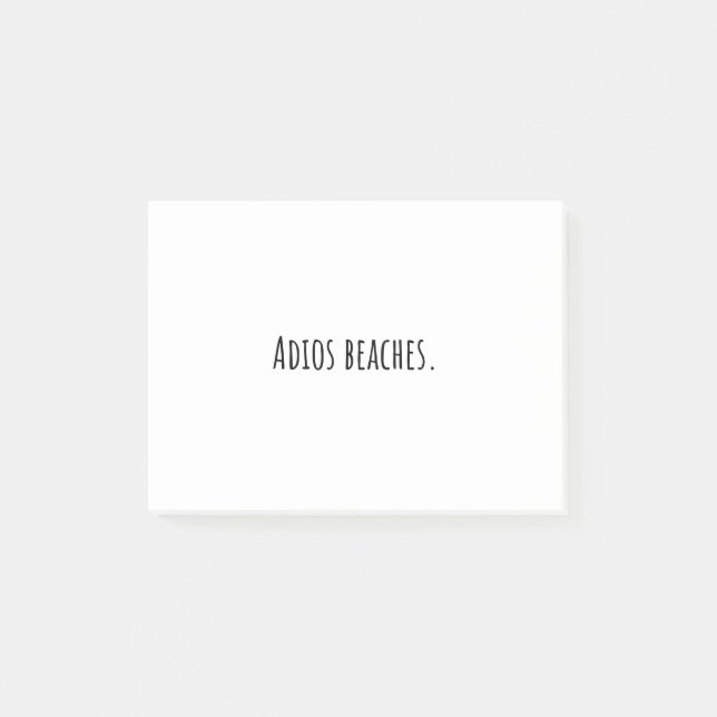 Notas Post-it® playas de adiós. (Anverso)