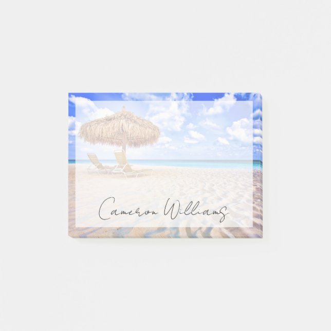 Notas Post-it® Playas tropicales | Playa de arena de Aruba (Anverso)