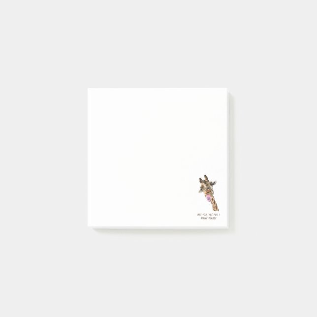 Notas Post-it® Playful Giraffe Funny Post-it® Notes (Anverso)