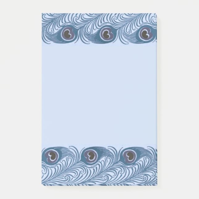 Notas Post-it® Pluma de pavo real (Anverso)