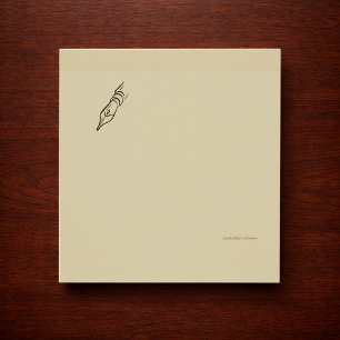 Notas Post-it® Pluma vintage - Biblioteca minimalista de Dark Aca
