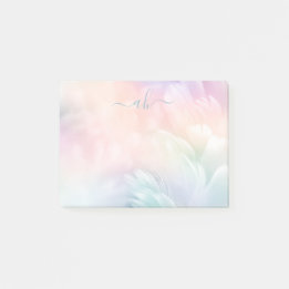 Notas Post-it® Plumas esponjosas elegantes minimalistas en arcoír