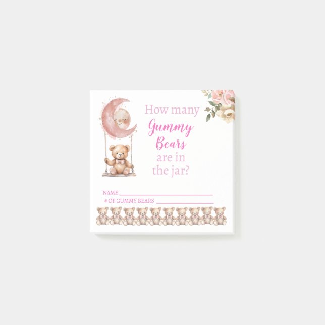 Notas Post-it® Podemos Esperar. ¿Cuántos Osos De Goma? (Anverso)