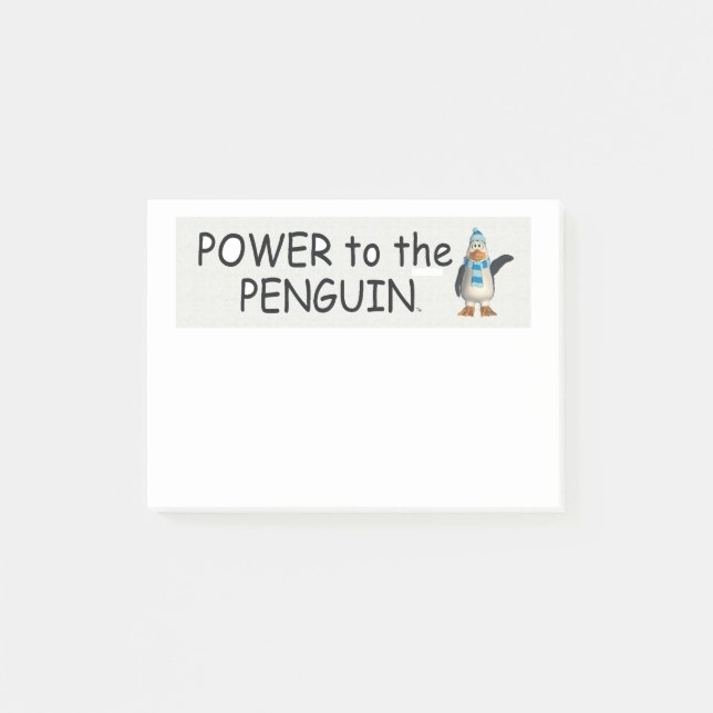Notas Post-it® Poder del pingüino de la CAMISETA (Anverso)