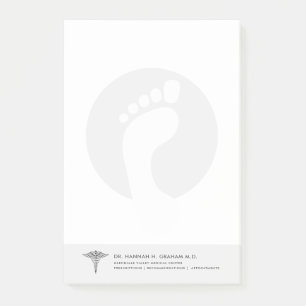 Notas Post-it® Podiatrista   Personalizable de Médica de pies Li