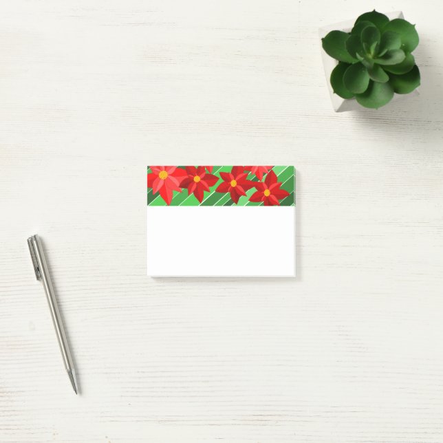 Notas Post-it® Poinsettias (Oficina)