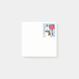 Notas Post-it® Polar Bear and Robin Christmas Greeting