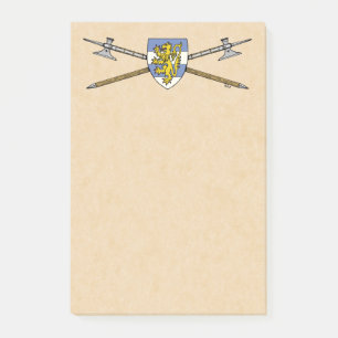 Notas Post-it® Polémicas medievales y Escudo