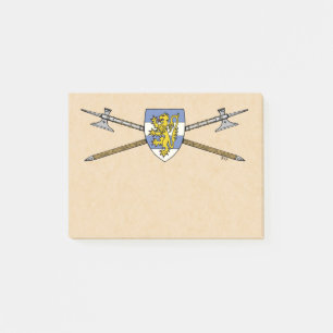 Notas Post-it® Polémicas medievales y Escudo