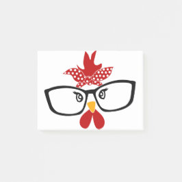 Notas Post-it® Pollo con gafas Cara