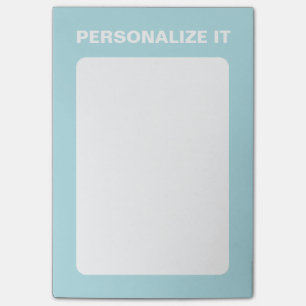 Notas Post-it® Polvo Azul Moderno Personalizado Versátil