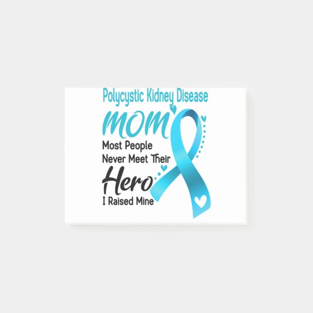 Notas Post-it® Polycystic Kidney Disease Awareness Month Ribbon G (Anverso)
