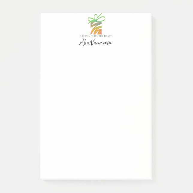 Notas Post-it® Ponga su logotipo aquí (Anverso)