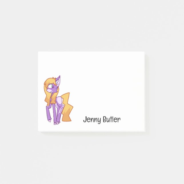Notas Post-it® Poni Antropo Morado  (Anverso)