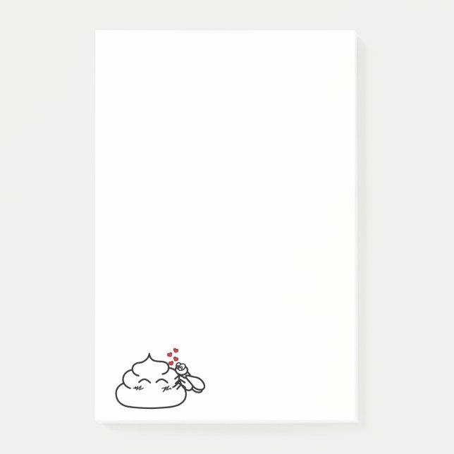 Notas Post-it® Poop in Love - Brootsch the PooPoo (Anverso)