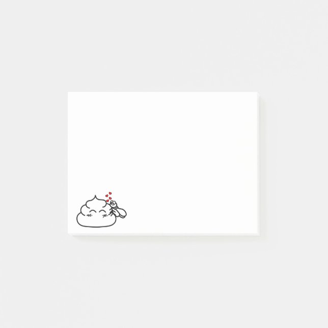 Notas Post-it® Poop in Love - Brootsch the PooPoo (Anverso)