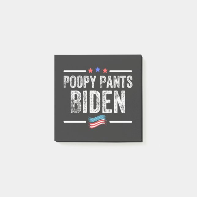 Notas Post-it® Poopy Pants Biden (Anverso)