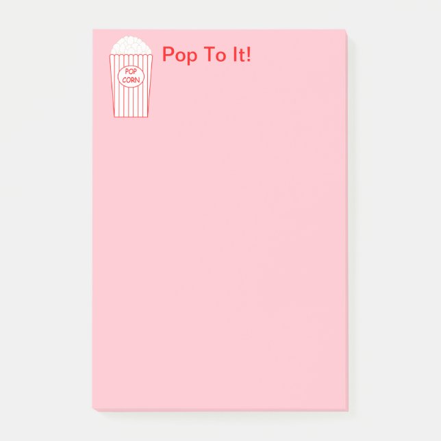 Notas Post-it® "Pop to it" divertido palomitas de maíz (Anverso)