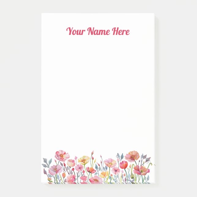Notas Post-it® Poppies on Parade Post It Notes (Anverso)