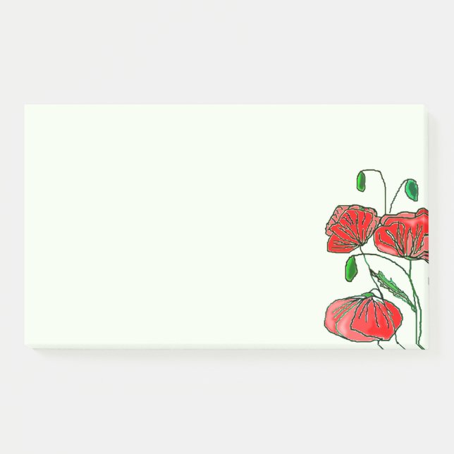Notas Post-it® Poppies Post-it® Notes (Anverso)